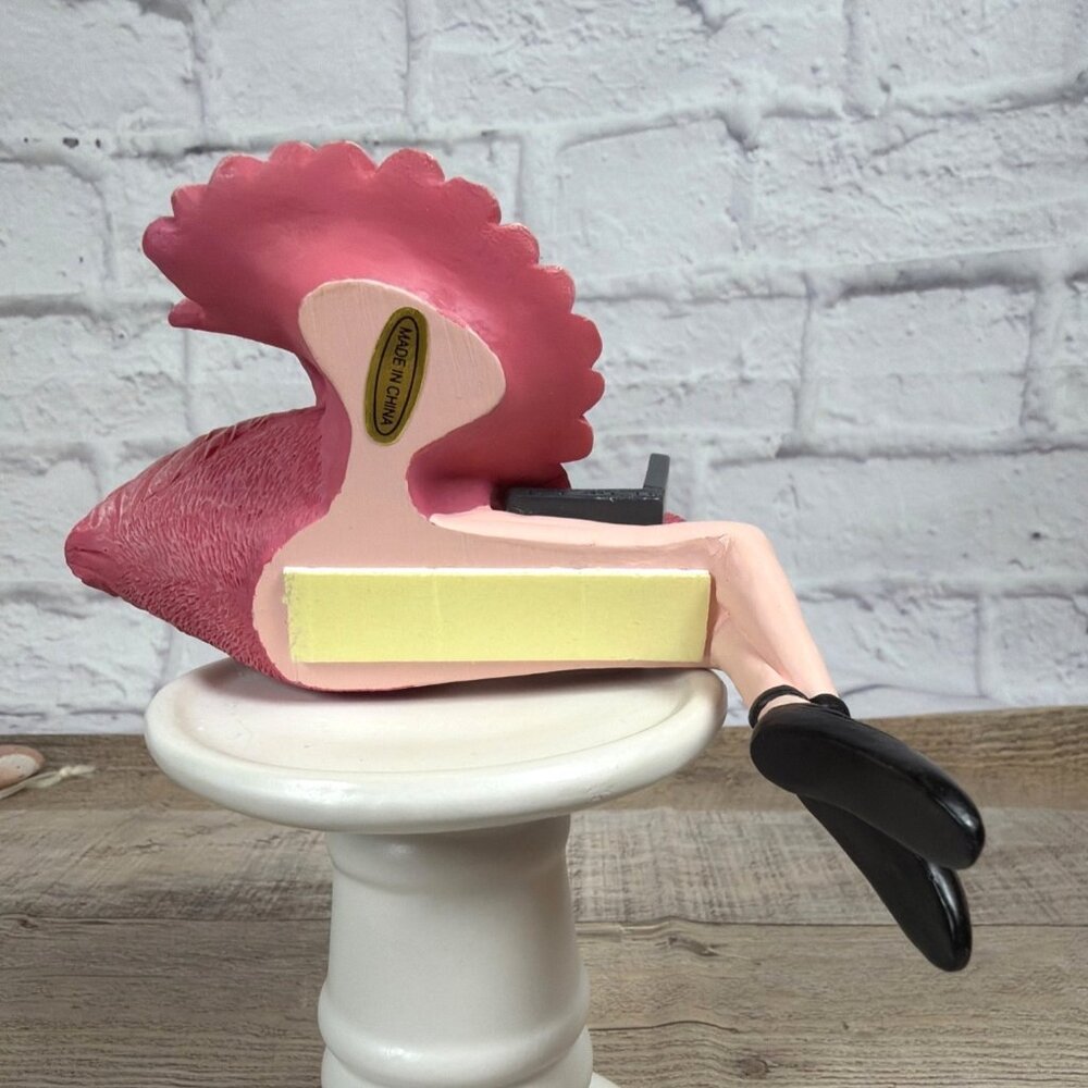Sitting Exec Office Ballet Dancer Pink Flamingo Ballerina Shelf Sitter Laptop - Picture 7 of 14